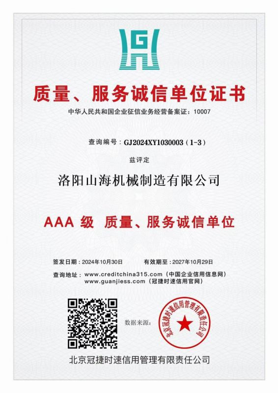 質(zhì)量、服務(wù)誠信單位證書